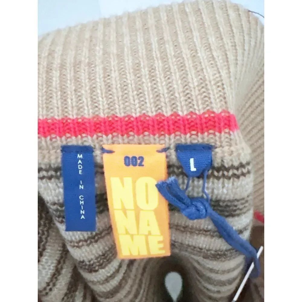 NoName is needed NONAME wool CHECK Mini FLIRT sweater SKIRT Large - Picture 6 of 6